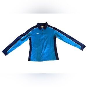 Speedo Full Zip Jacket Blue Navy Womens Size S NWT 7201482 Activewear Athletic